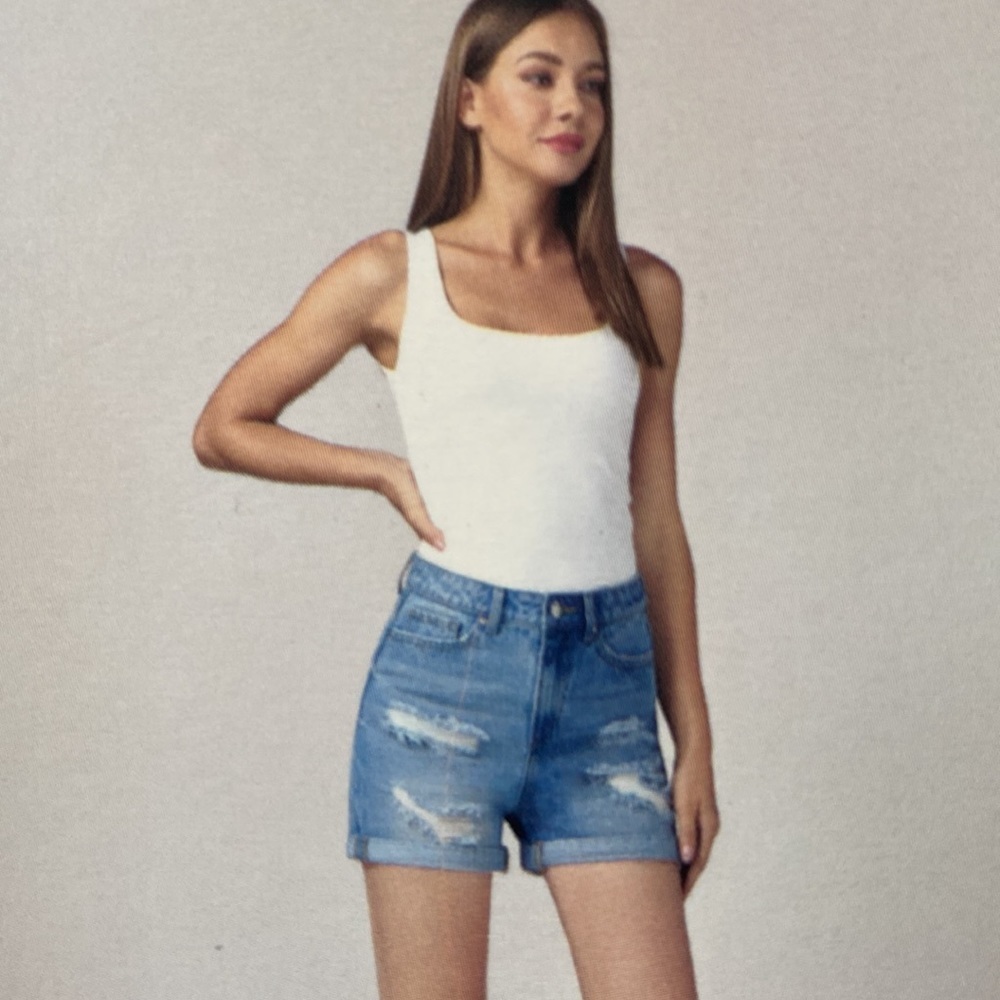 Simple‎ Society super high rise roll cuff shorts, Size 9/29,  NWT